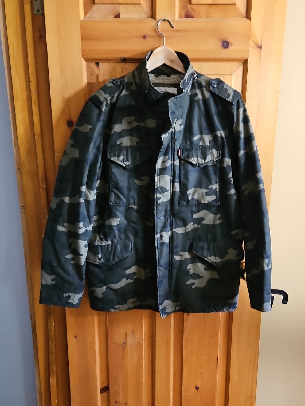 Levi's Green Camouflage Military Field Jacket
